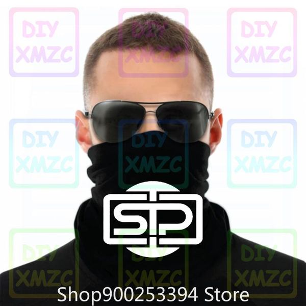 

stone temple pilots rock band logo mens black bandana, Blue;gray