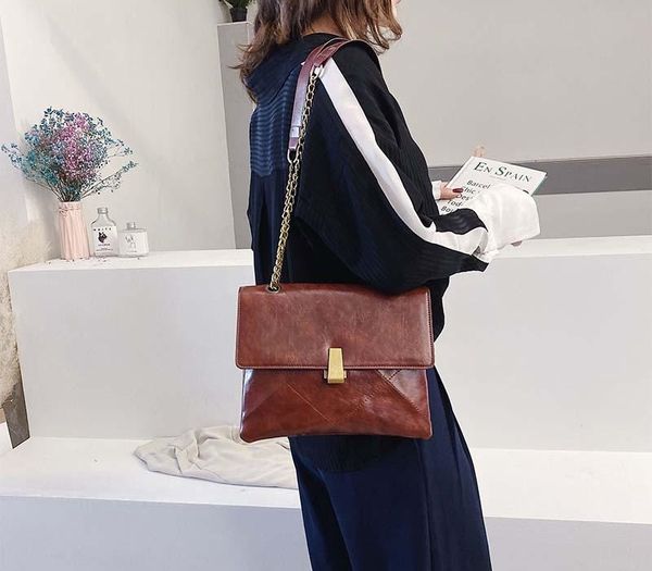 

qiuyin урожай мода женских площади сумка 2020 новых высокого качество кожи pu женщина с сумкой цепь плечи messengerok