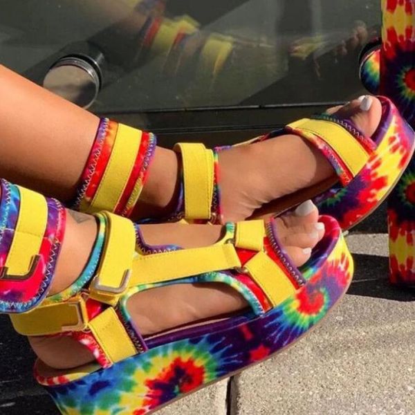 

women platform wedges shoes woman large size 35-43 design ladies gladiator sandals colorful summer sandals, Black