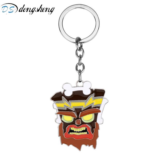 

dongsheng fashion jewelry crash bandicoot game keychain game cartoon figure model pendants key ring key chains for bags cars-50, Silver