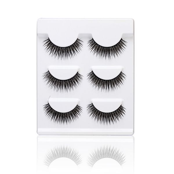 

3 pairs false eyelashes set natural cross long thick reusable eye lashes extension makeup tools ldo99