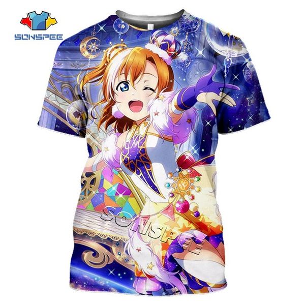 

3d cute girl summer men love live school idol anime 3d print shirts graphic humor anime men clothing