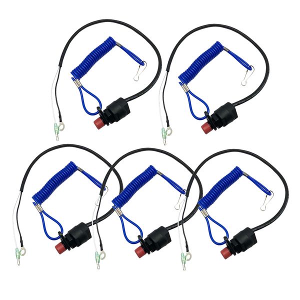 

5 pieces universal boat kill sswitch & safety tether lanyard for yamaha