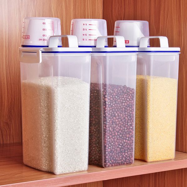 

storage box moisture-proof rice cylinder with flour sealed barrel kitchen thick plastic cover insect-proof rice barrel box