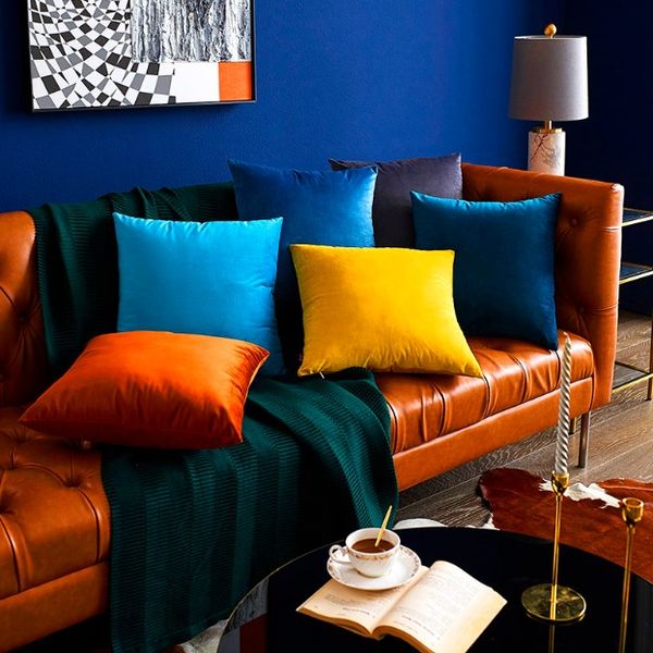 500mm * 500mm branco preto preto cinza coxim cobrir capa de travesseiro caixa de travesseiro amarelo verde azul home sofá decorativo almofadas