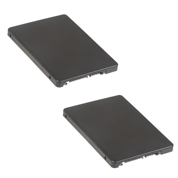 

2pack m.2 ngff ssd to 2.5\"sata adapter card with case enclosure for computer