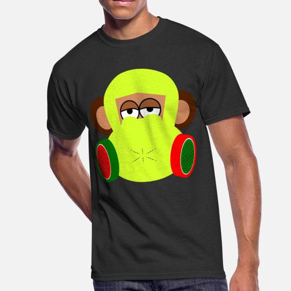 

обезьяна wears противогаз t shirt men gift tee shirt euro размер s-3xl семьи подарка новая мода весна unique