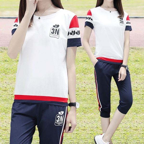 

casual suit women's summer 2020 new korean style fashion loose student running sports clothes casual sportswear sportswear suit women&#, Gray