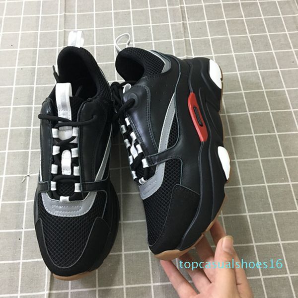 

style hommer technical knit mes designer shoes net surface multicolorshoes men and women thick bottom anti-skid sneakers t16, Black