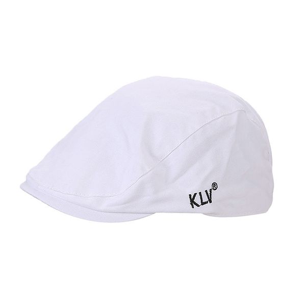 

new spring autumn solid canvas hat men and women casual solid duck tongue beret fashion adjustable painter beret, Blue;gray