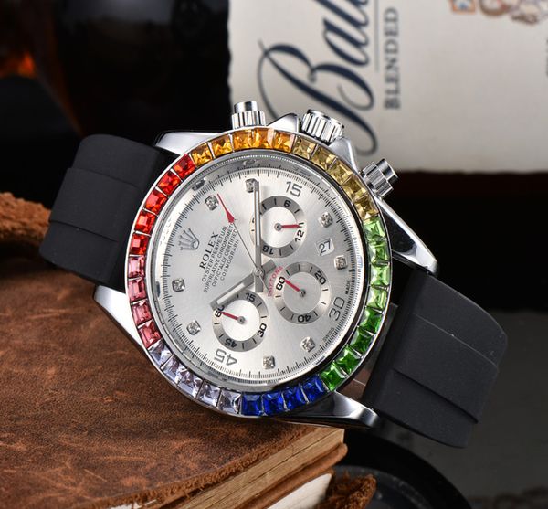 

35 All Subdials Work Hot Mens Watches Stainless Steel Quartz gmt Wristwatches Stopwatch Luxury Watch