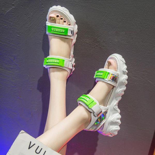 

women sport sandals wedge hollow out women sandals outdoor cool platform shoes beach summer shoes zapatos de mujer, Black