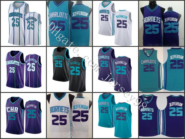 

charlotte hornets men #25 pj washington nba men jersey, Black