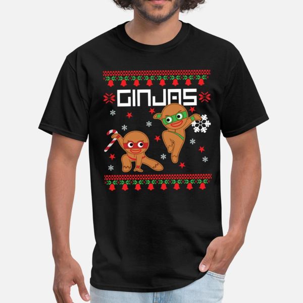 

ginjas ugly christmas sweater t shirt men design short sleeve size s-3xl basic solid loose casual spring pattern shirt