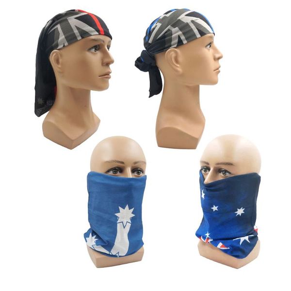 

cycling caps & masks magic scarf national flag scarves spain russia neck gaiter summer tube tubular pipe face headband bandana men women, Black