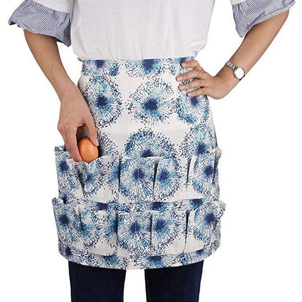 

12 pockets soft eggs collecting apron kitchen supplies gathering for farmhouse