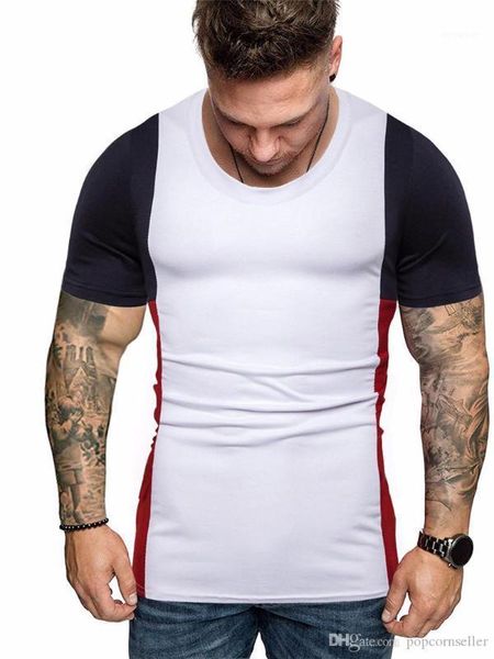 

size sports slim t shirt crew neck fashion casual t shirt teenager male tee short sleeve summer t shirt large, White;black
