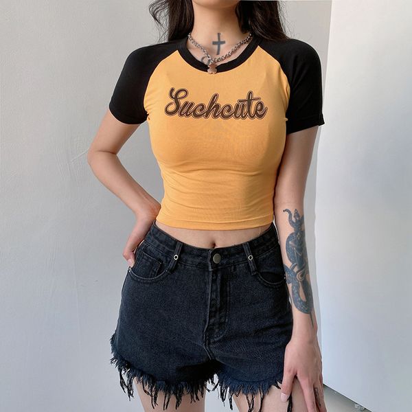 

мода женщины лето футболка короткого стиль женщина повседневная tshirts новая прибытие дама тис с напечатанным письмом женщиной топы одежды, White