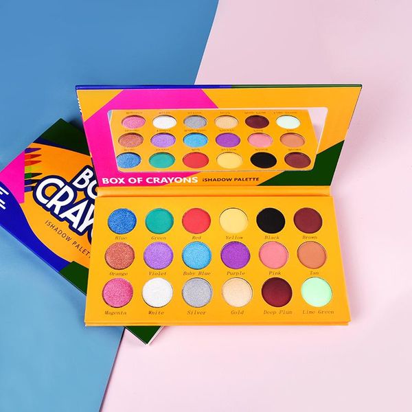 

18 colors cosmetic powder eyeshadow palettes makeup natural shimmer maset brighten water-resistant