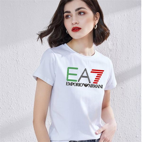 

2020 мужские летние футболки рубашки пар моды рубашки волна письмо напечатаны классические моды женщины мужчины случайный короткий рукав, White