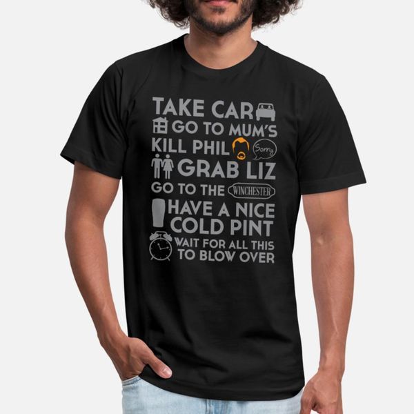 

shaun of the dead to do list t shirt men create short sleeve s-xxxl clothes sunlight authentic summer style formal shirt