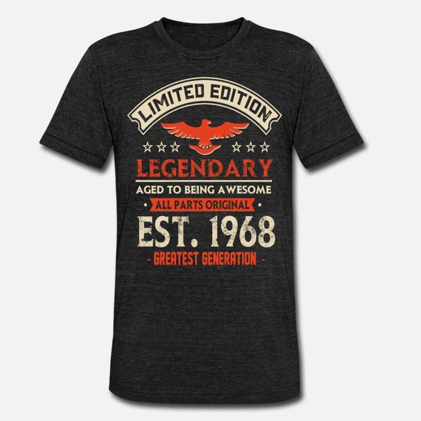 

limited edition legendary est 1968 t shirt men knitted cotton round neck pictures interesting breathable spring vintage shirt