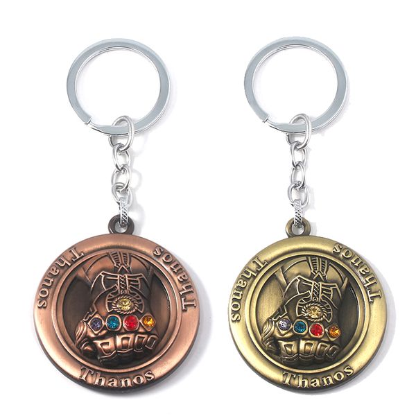 

thanos tyrant unlimited gloves can keychain for men women car keychain zinc alloy keyring jewelry gift, Silver