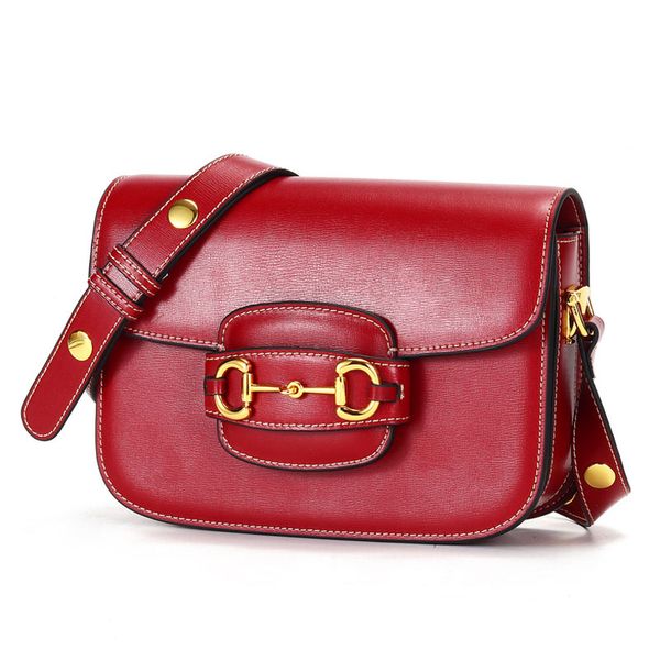 

saddle female bag leather horsebit tofu shoulder bag cowhide crossbody for women 2020 new small flap messenger