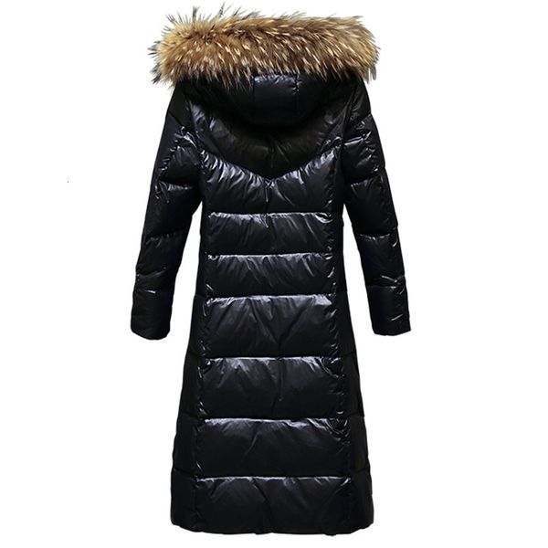 

winter women thicked down coat big size lady gray duck down jacket large size fur hooded coats windproof jackets outerwear wz626, Black;white