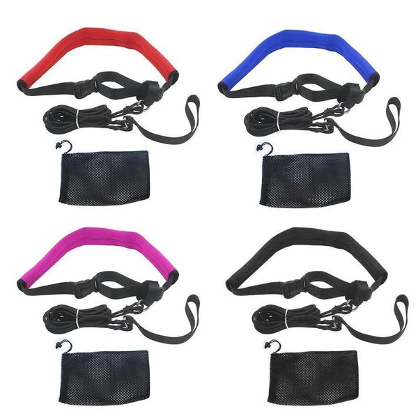 

4colors swimming resistance belt set swim training swim pool aid cord training resistance stationary tether band b c2k5
