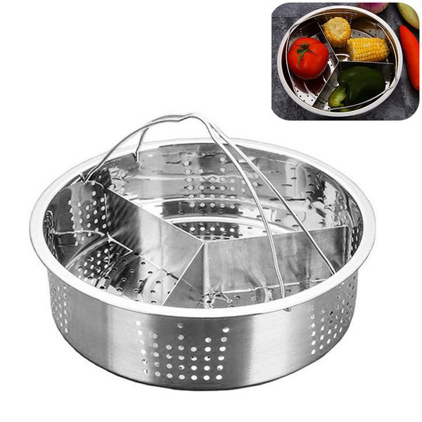 

grid basket pot accessories durable stainless steel divider trio separator set