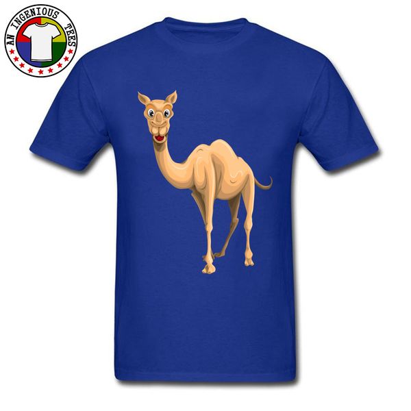 

blue animal print t shirt men's short sleeve autumn winter new tshirt 100% cotton fabric men t-shirts camel painting sweatshirts