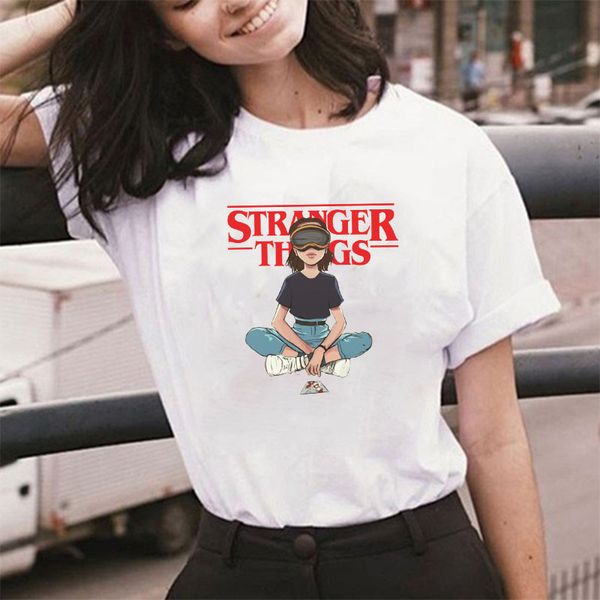 

незнакомец вещи тенниска женская одежда camisetas mujer 2020 summer tee топы женские 90s tshirt femme vintage harajuku white top