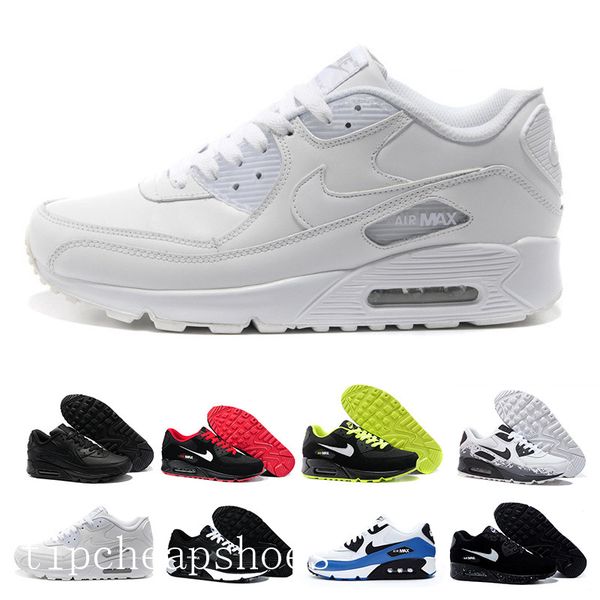 

2019 new 90 trainer shoes classic men women 90 sports shoes black red white air cushion designer air90 sneakers bb-6q