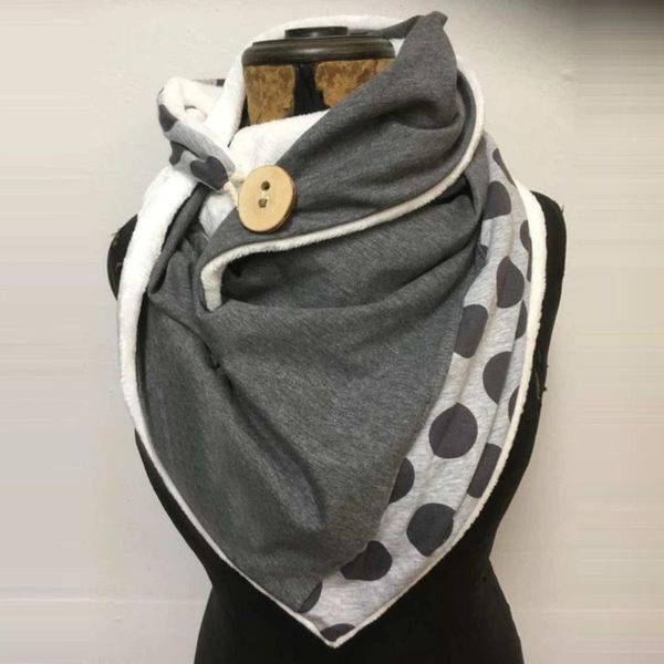 

scarves *@ women printing scarf leisure comfortable soft scarve fashion retro female wraps multi-purpose shawl button 2021, Blue;gray
