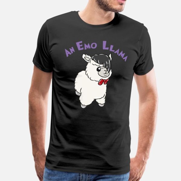 

emo llama t shirt men customized short sleeve s-3xl fit cute comical summer cool shirt