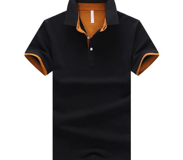 

new fashion solid mens polo shirts brand cotton short sleeve camisas polo summer stand collar male polo shirt 4xl wholesale, White;black