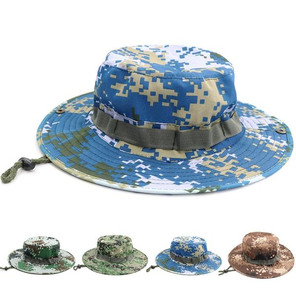 

bucket hat creative camouflage style sun hat summer for outdoor fishing foldable bucket outdoor hunting cap, Blue;gray