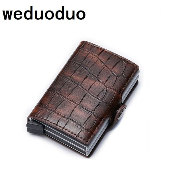 

new holder pu leather card id holders men and women anti rfid protection card holder multi-function wallet, Brown;gray