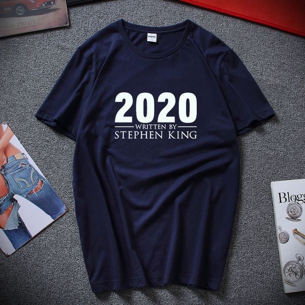 

2020 written by stephen king novelty t-shirt t shirt new summer casual short sleeve o-neck cotton tshirt men