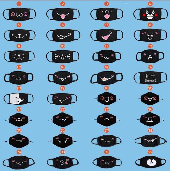 

anime cute party bear mask kids fun fancy dress lower half face mouth muffle mask reusable dust warm windproof cotton m