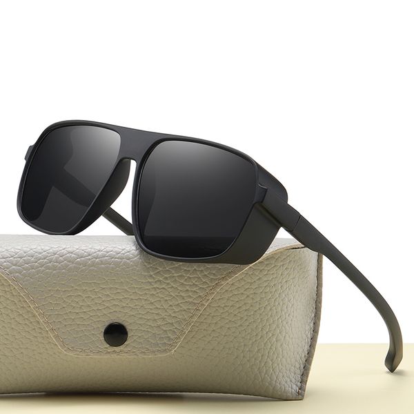 

sunglasses classic square steampunk men women uv400 fashion outdoor driving male sun glasses eyeglasses gafas, White;black