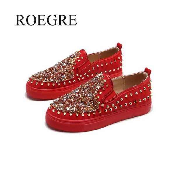 

2020 designer shoes women luxury gothic hip-hop style golden glitter studs embellished flat slip on black casual loafers