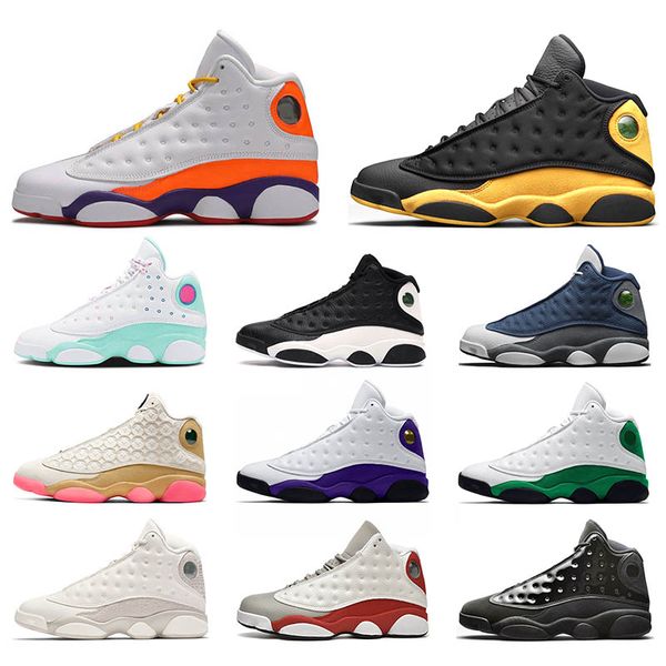 

jumpman 13 13s basketball shoes flint playground lucky green chicago bred mens trainers athletic sports sneakers size 36-47