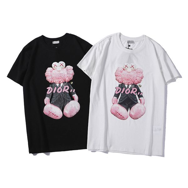 

19ss summer quality casual europe paris fashion hole cotton street high women men big s-2xl wear tshirt tee t-shirt broken wujev, Black