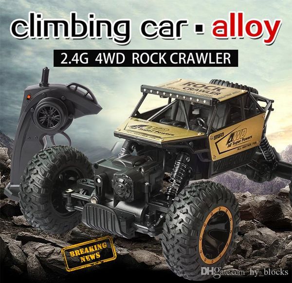 

1:16 4wd дистанционного управления автомобилем 2.4g rc dobule автомобиль сплав лазание модель вездеход ребенок электрических игрушки подарки