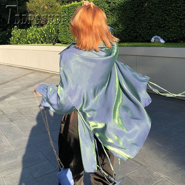 

2020 retro loose long sleeve autumn women blouse soft fabric female blouses, White