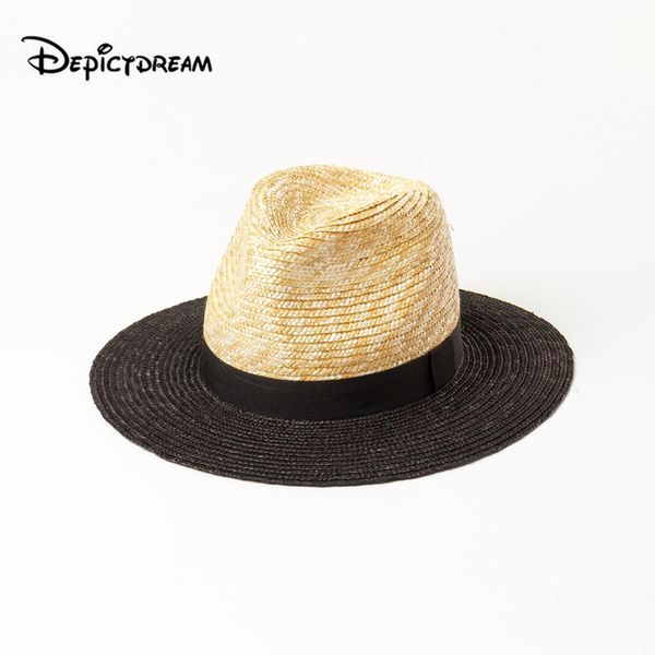 

spring and summer new color matching straw jazz hat outdoor tourism sun protection sun shading beach jazz hat, Blue;gray