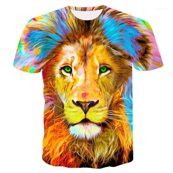 

short sleeve o neck loose homme casual male tees animal 3d printed mens tshirts summer, White;black