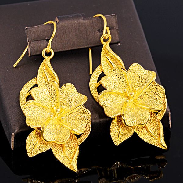 

long tassel earrings fashion wedding earrings 18k yellow gold filled bridal lady womens dangle earrings pretty gift, Silver
